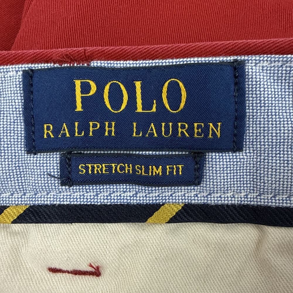 Polo Ralph Lauren Mens 38X32 Red Stretch Slim Fit Cotton Twill Polo Chino Pants - Picture 7 of 11